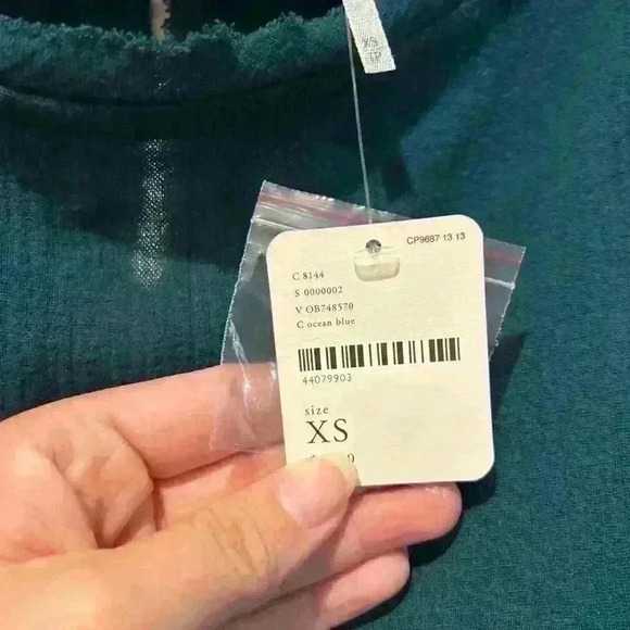 Free people boho oversized ruffle sleeve top NWT SZ. Xs. Lagan look - Picture 4 of 8